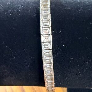 Elegant CZ and Sterling Silver Bracelet